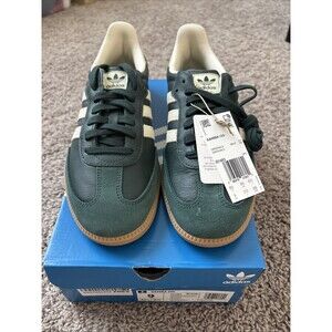 adidas Samba OG Shadow Green Cream White Shoes ID1483 Men's Size 9 New Sneaker